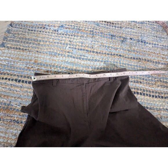 Express Womens 5 Short Stretch Rayon Blend Solid Flare Dress Pants Mid Rise - Picture 6 of 8